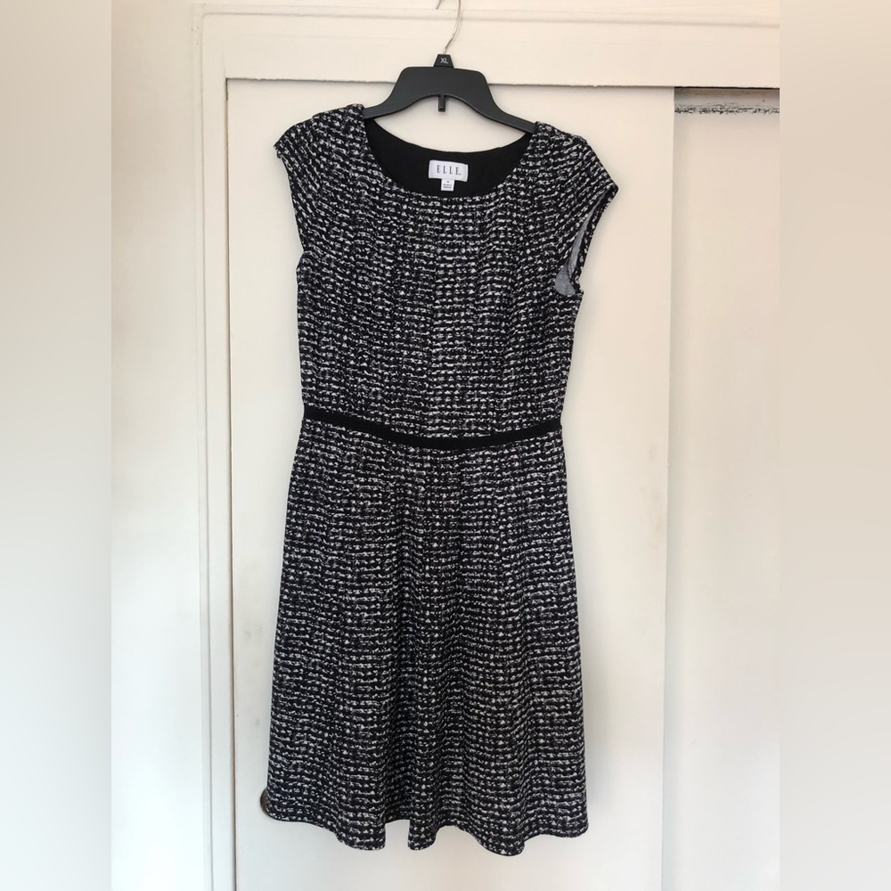 Black and White Pattern Elle Medium Women’s Dress